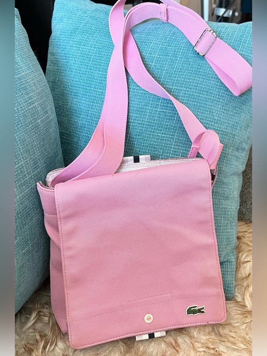 Lacoste Handbags - LACOSTE MESSENGER CROSSBODY BAG Small Vintage M86 New City Casual pink